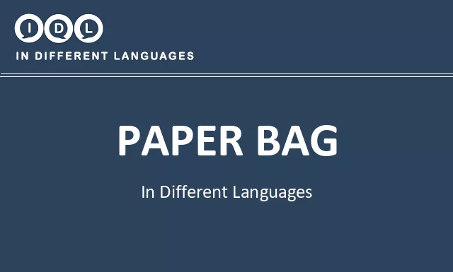 Paper bag in Different Languages - Image