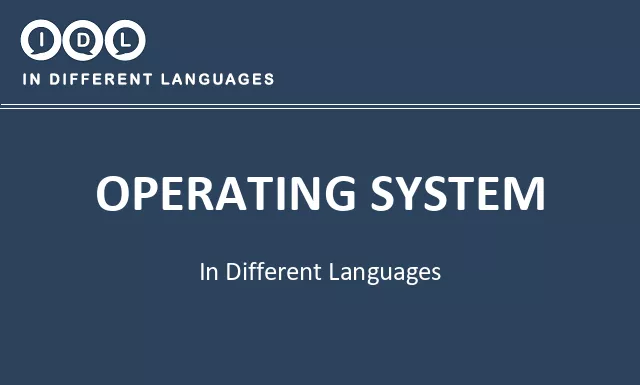 Operating system in Different Languages - Image