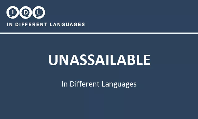 Unassailable in Different Languages - Image