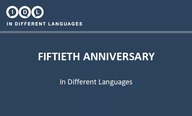 Fiftieth anniversary in Different Languages - Image