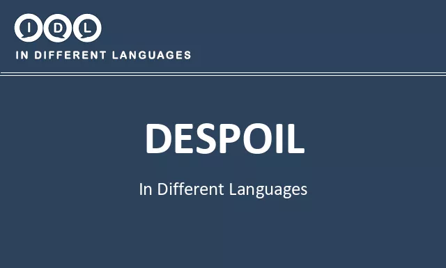 Despoil in Different Languages - Image