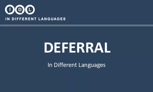 Deferral in Different Languages - Image