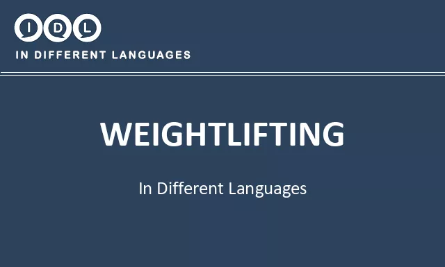 Weightlifting in Different Languages - Image