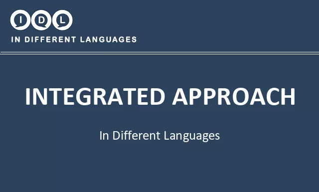 Integrated approach in Different Languages - Image