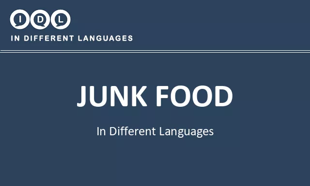 Junk food in Different Languages - Image