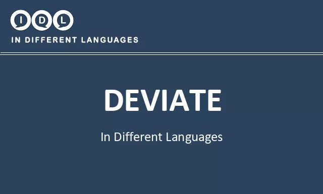 Deviate in Different Languages - Image