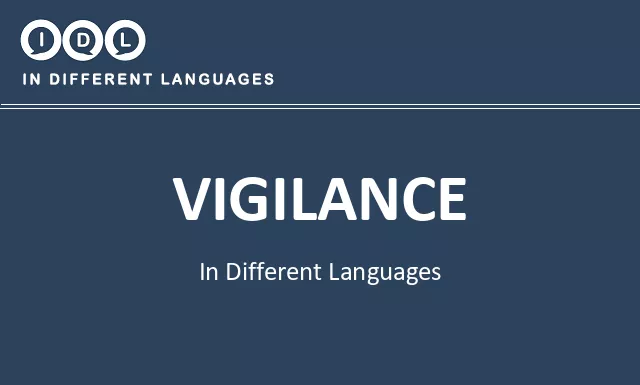 Vigilance in Different Languages - Image