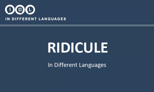 Ridicule in Different Languages - Image