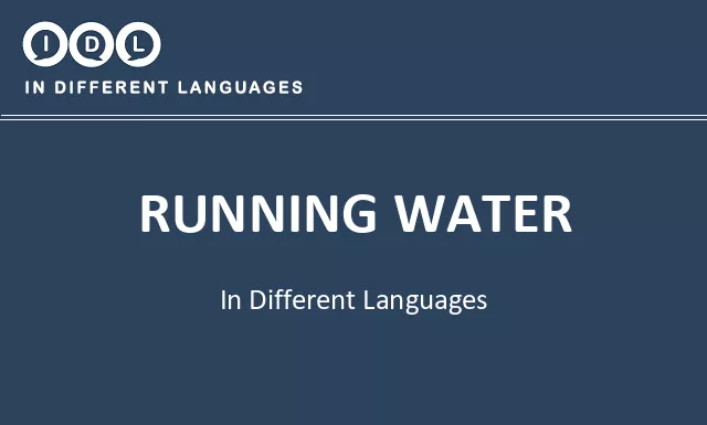 Running water in Different Languages - Image