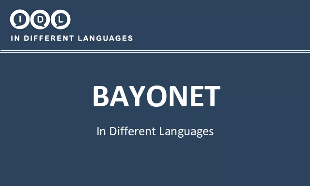 Bayonet in Different Languages - Image