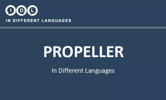 Propeller in Different Languages - Image