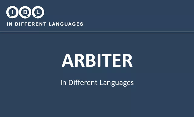 Arbiter in Different Languages - Image