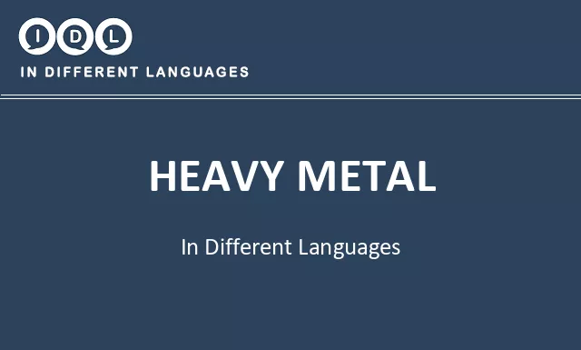 Heavy metal in Different Languages - Image