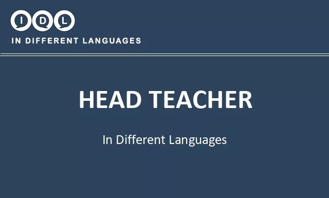 Head teacher in Different Languages - Image