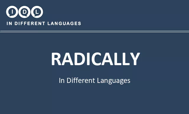 Radically in Different Languages - Image