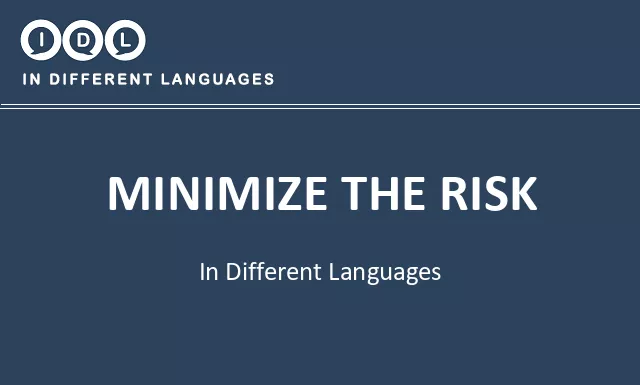 Minimize the risk in Different Languages - Image