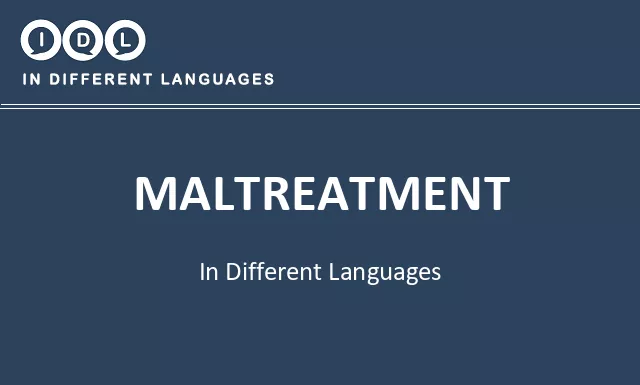 Maltreatment in Different Languages - Image