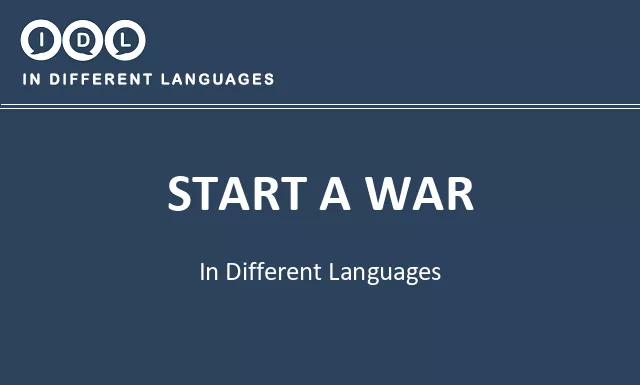 Start a war in Different Languages - Image