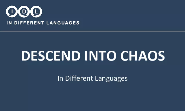 Descend into chaos in Different Languages - Image