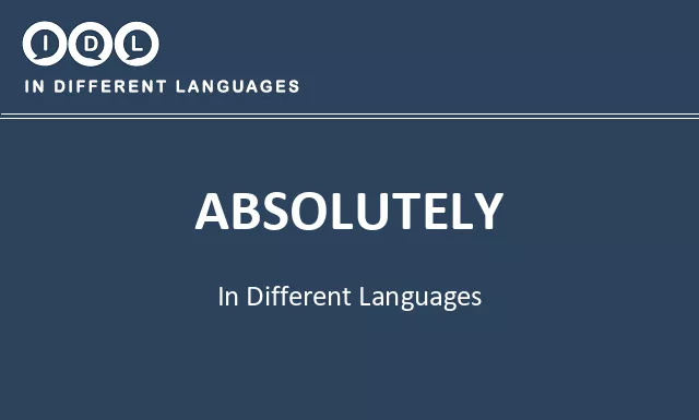 Absolutely in Different Languages - Image
