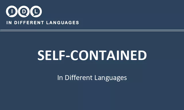 Self-contained in Different Languages - Image