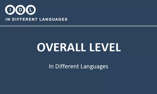 Overall level in Different Languages - Image