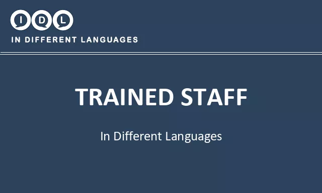 Trained staff in Different Languages - Image