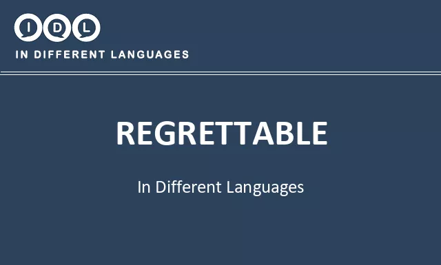 Regrettable in Different Languages - Image