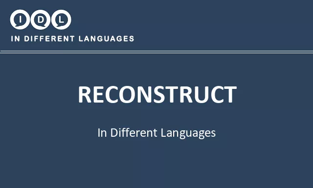 Reconstruct in Different Languages - Image