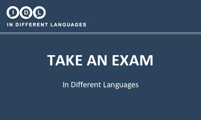Take an exam in Different Languages - Image