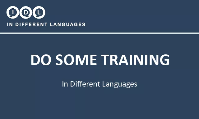 Do some training in Different Languages - Image
