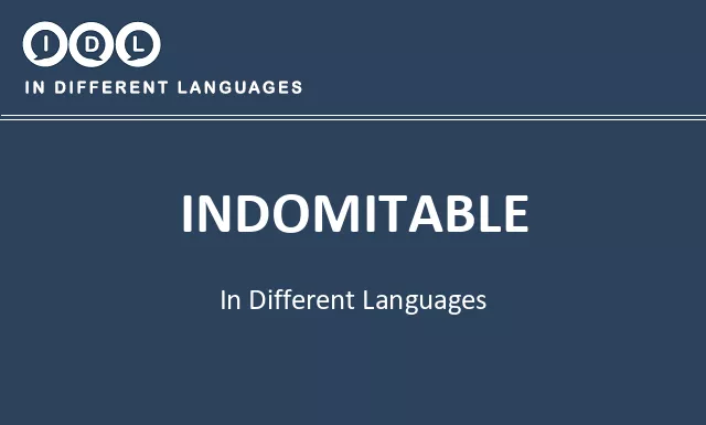 Indomitable in Different Languages - Image