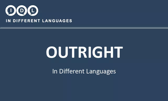 Outright in Different Languages - Image