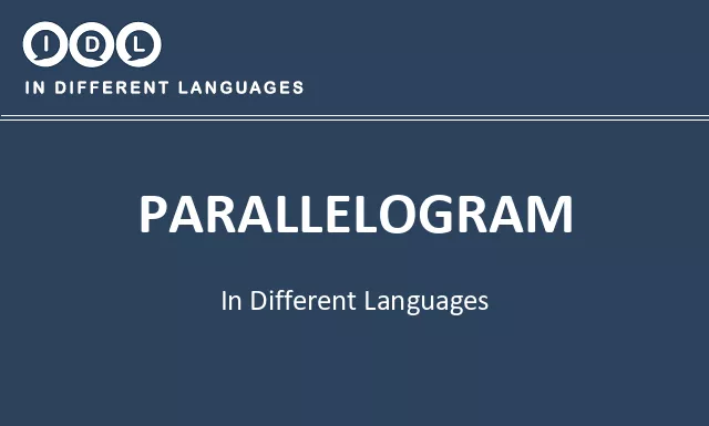 Parallelogram in Different Languages - Image