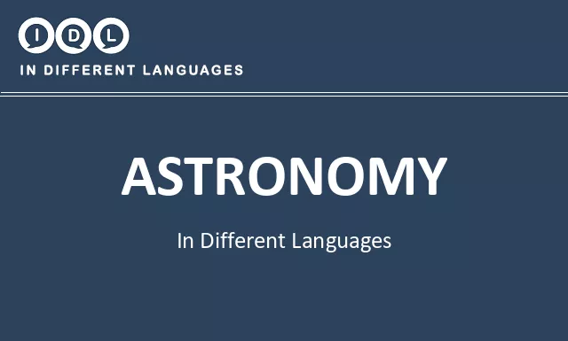 Astronomy in Different Languages - Image
