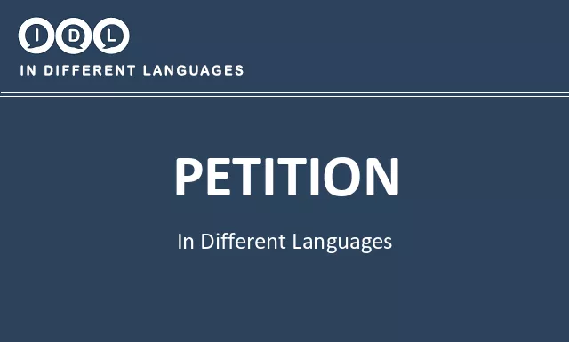 Petition in Different Languages - Image