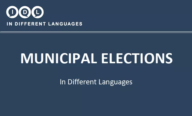 Municipal elections in Different Languages - Image