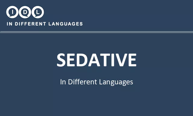 Sedative in Different Languages - Image