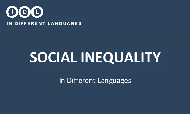 Social inequality in Different Languages - Image
