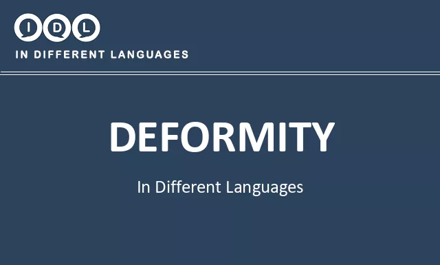 Deformity in Different Languages - Image