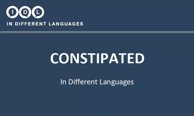 Constipated in Different Languages - Image