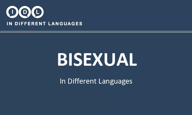 Bisexual in Different Languages - Image