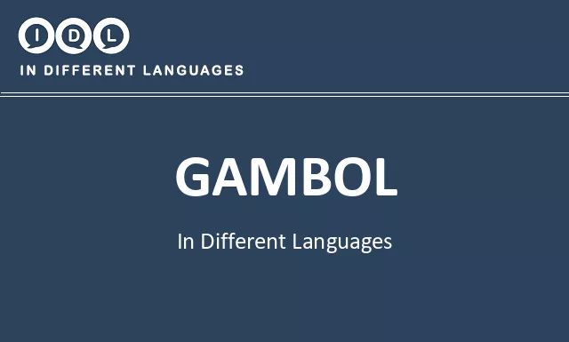 Gambol in Different Languages - Image