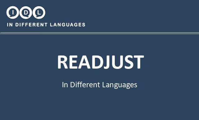 Readjust in Different Languages - Image