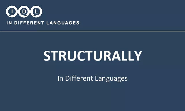 Structurally in Different Languages - Image