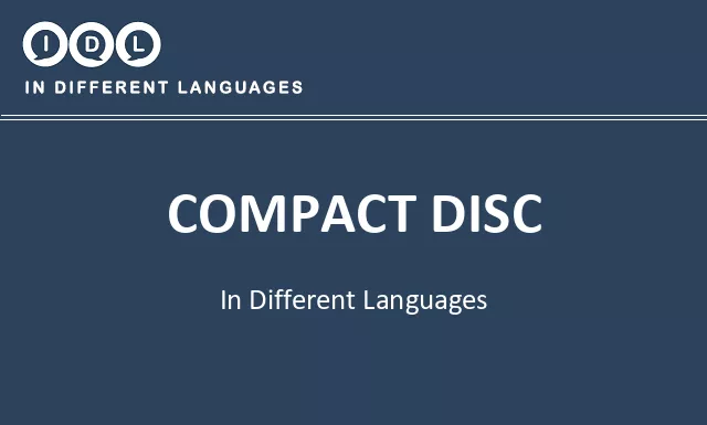 Compact disc in Different Languages - Image