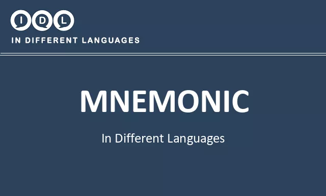 Mnemonic in Different Languages - Image