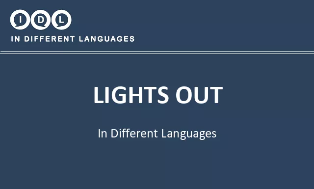Lights out in Different Languages - Image