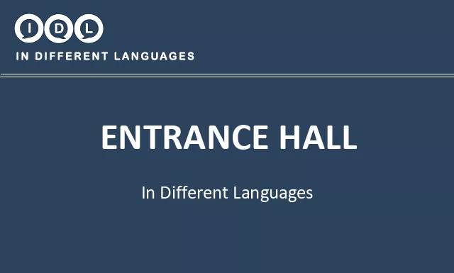 Entrance hall in Different Languages - Image