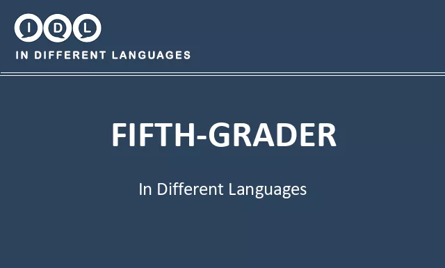 Fifth-grader in Different Languages - Image